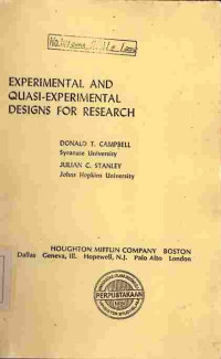 Image of Experimental and Quasi-Experimental Design for Research