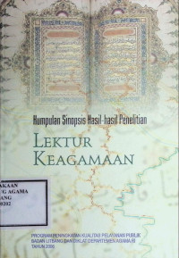 Image of Kumpulan Sinopsis Hasil-hasil Penelitian Lektur Keagamaan