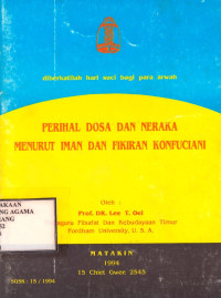 Image of Perihal Dosa dan Neraka Menurut Iman dan Fikiran Konfuciani